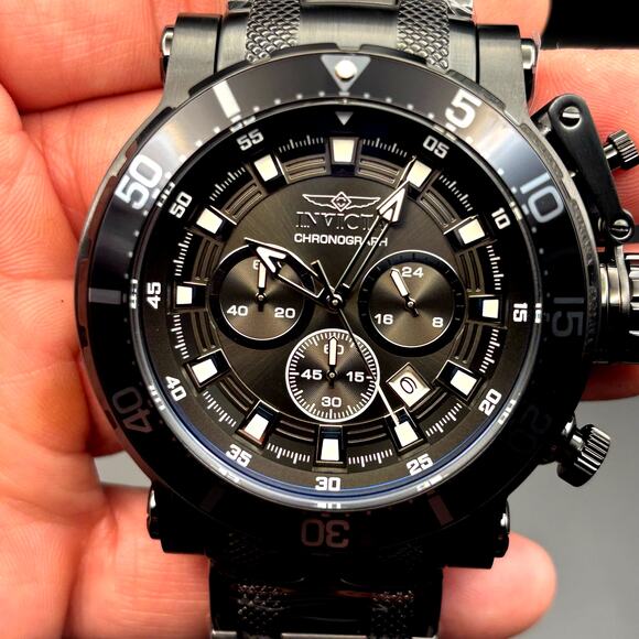 Invicta Coalition Forces 32727 Mens 52mm Black Stainless Chronograph Quartz 100m - Picture 14 of 17